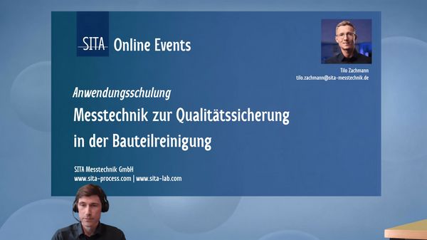 Webinare von Sita: Messtechnik zur Qualitätssicherung in der Bauteilreinigung